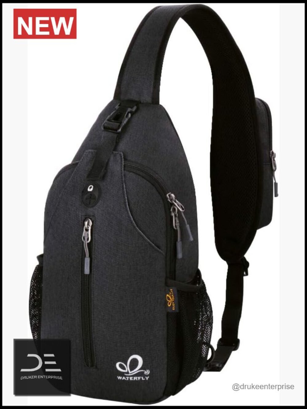 Crossbody Sling Backpack Travel Hiking Daypack Water Resistant Polyester